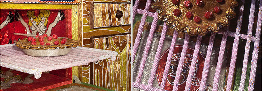 Кухня, задний двор, из бисера, Лиза Лу