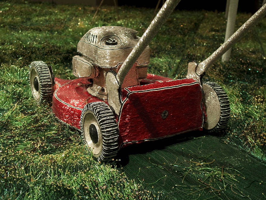 Кухня, задний двор, из бисера, Лиза Лу