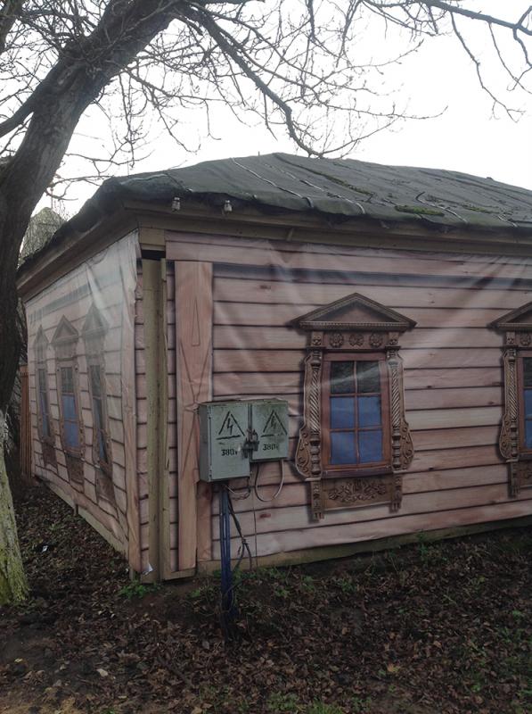 Фальшивая подготовка Суздаля к визиту президента фасады, подготовка Суздаля, визит президента,Путин,фальшивка