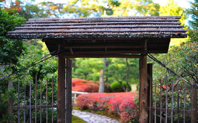 сады замка нидзё япония