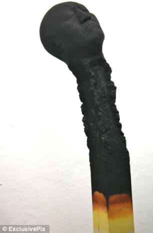 Спички, человеческие, лица, выставка, скульптуры, Matchstick Men