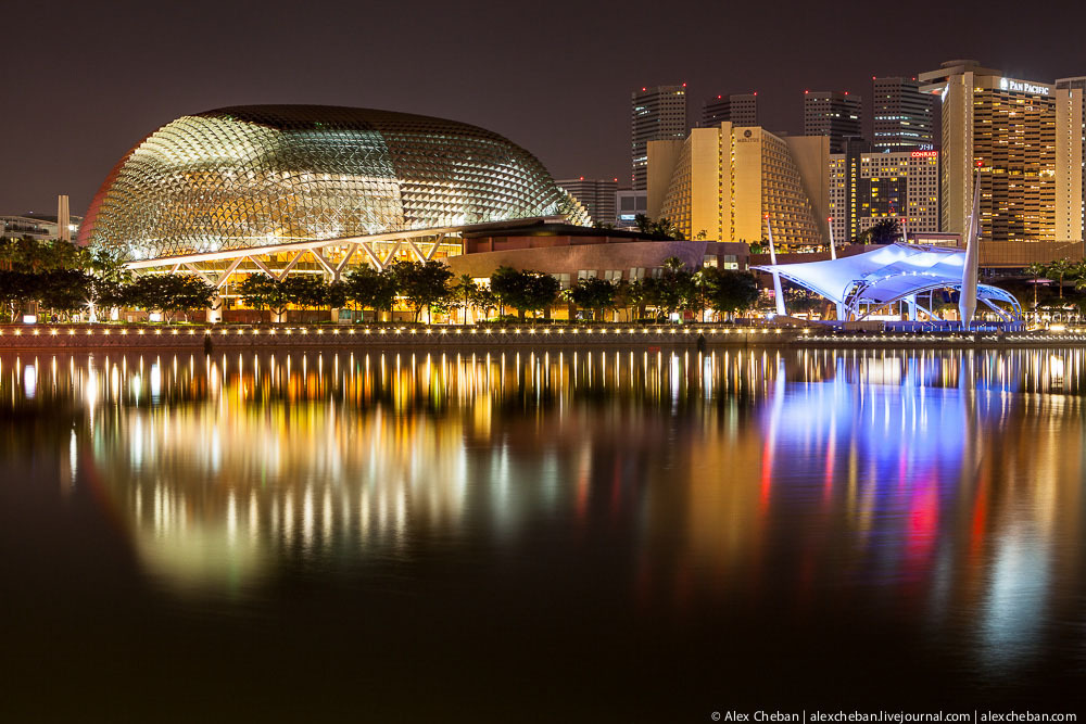 Чудесный Сингапур в свете ночи Сингапур ночью , фото , Свиссотель