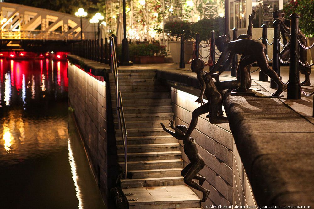 Чудесный Сингапур в свете ночи Сингапур ночью , фото , Свиссотель