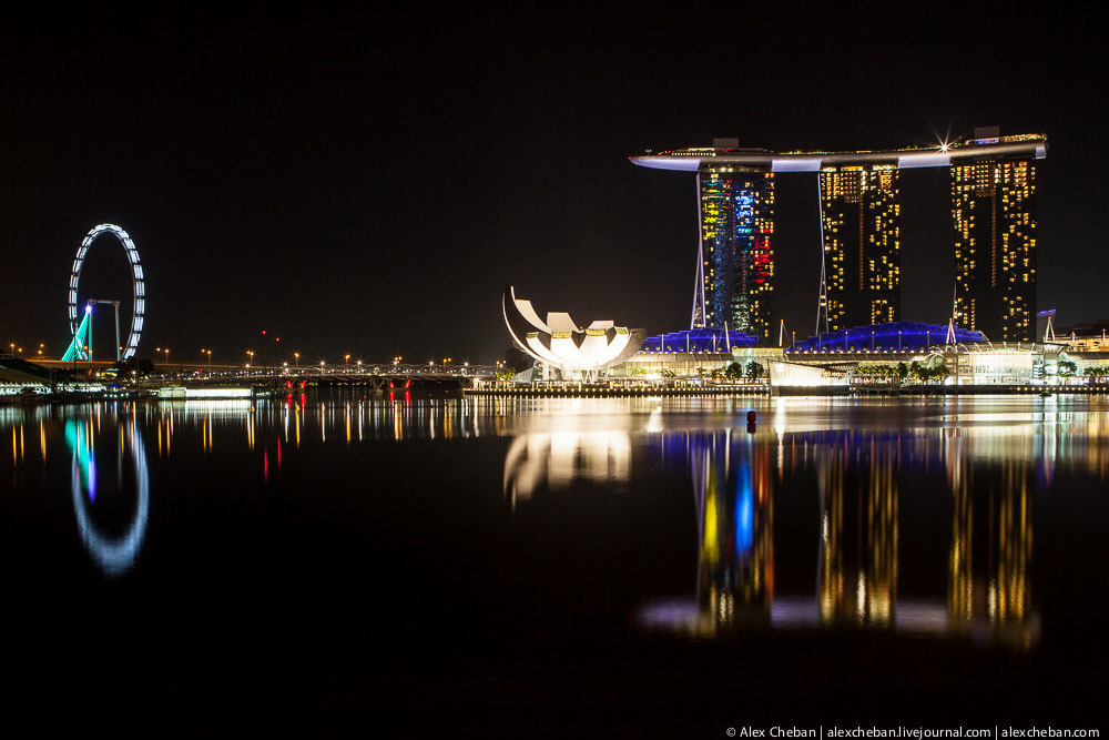 Чудесный Сингапур в свете ночи Сингапур ночью , фото , Свиссотель
