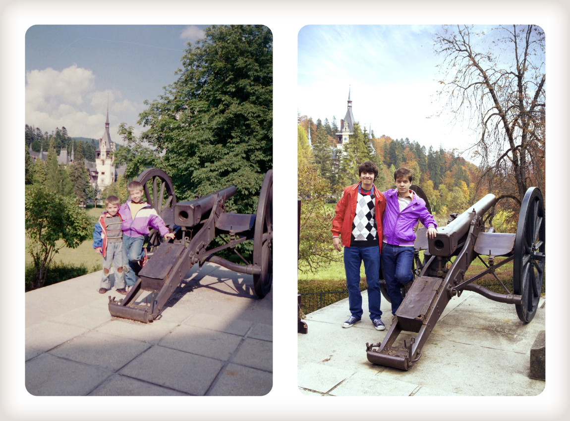 Два брата воссоздали свои детские снимки в подарок маме Два брата, фото через 20 лет, воссоздали, детские снимки,подарок маме,Toma и Paul Alexandru