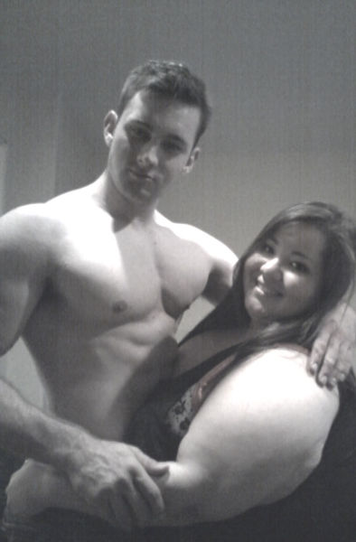 Любовь, накаченноый, любит, качок, спортсмен,девушка,ожирением, толстая, жирная