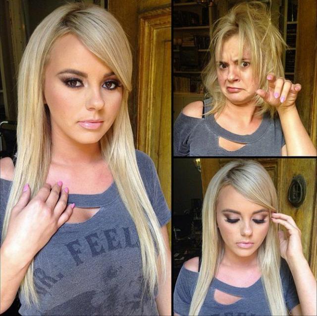 порноактрисы, звёзды, фильмы для взрослых, до и после, макияж