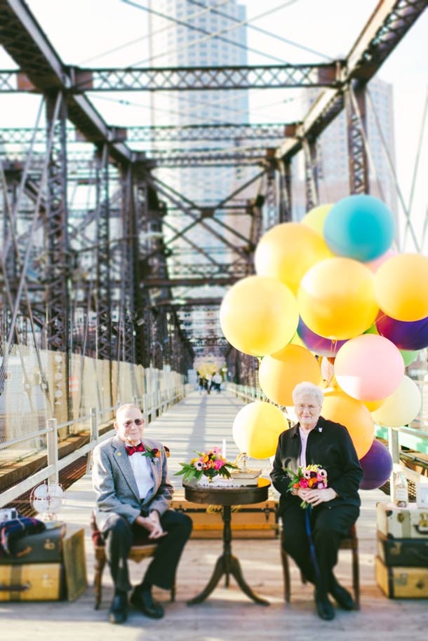 61, годовщина, свадьба, в стиле, мультфильм, Вверх!,