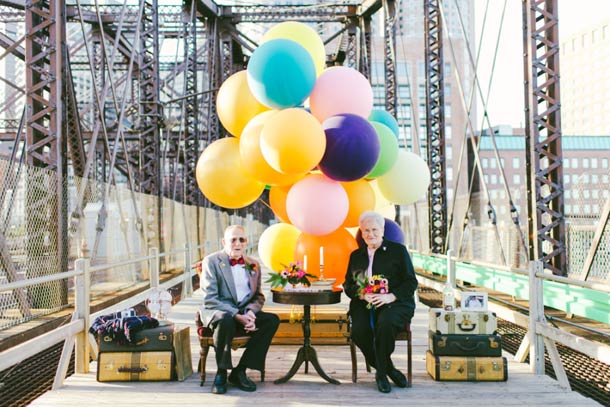 61, годовщина, свадьба, в стиле, мультфильм, Вверх!,