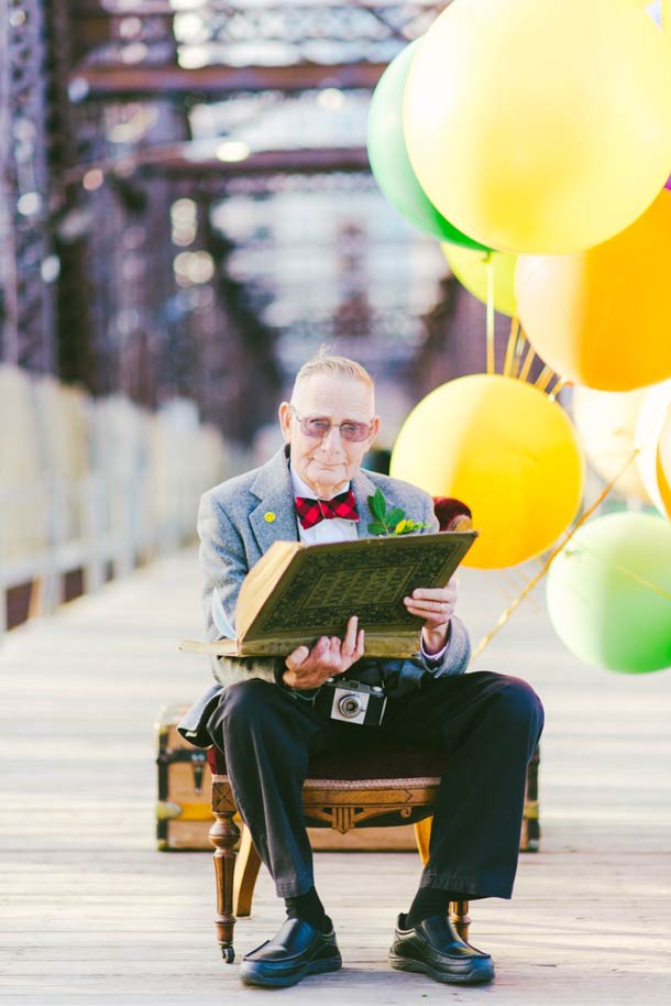 61, годовщина, свадьба, в стиле, мультфильм, Вверх!,