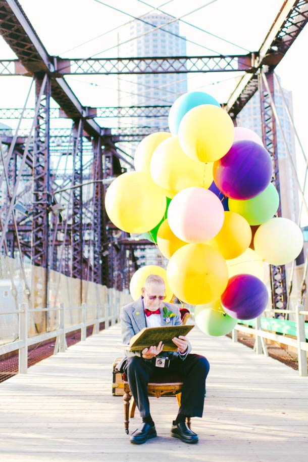 61, годовщина, свадьба, в стиле, мультфильм, Вверх!,