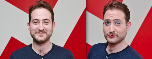 Эксперимент: Мужской мастер-класс по нанесению макияжа за 10 минут! Мужчины, макияж, 10 минут, до и после, фото