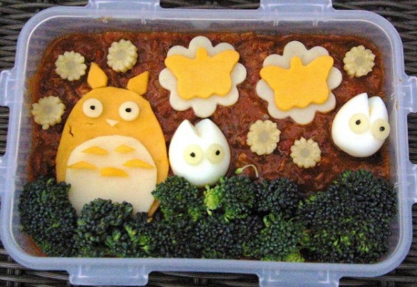 Творческие, завтраки, из Японии, искусство