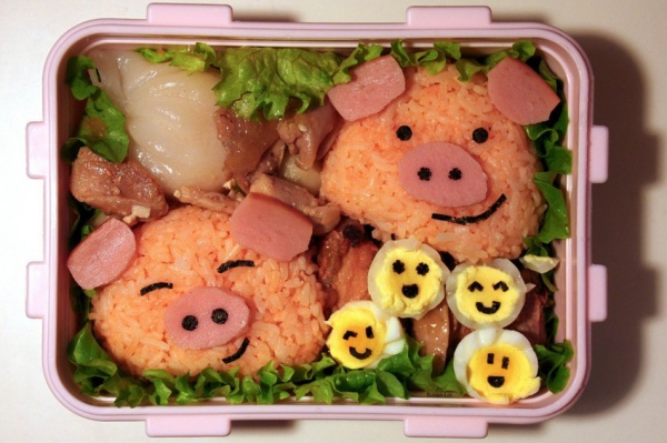 Творческие, завтраки, из Японии, искусство