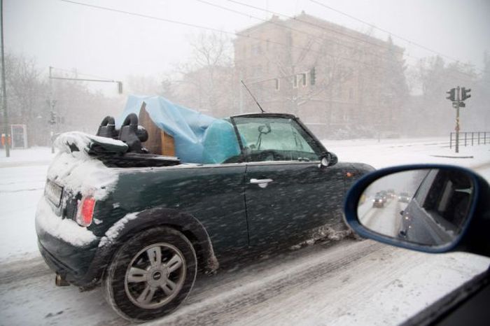 зима, прикол, курьёзные ситуации, снег