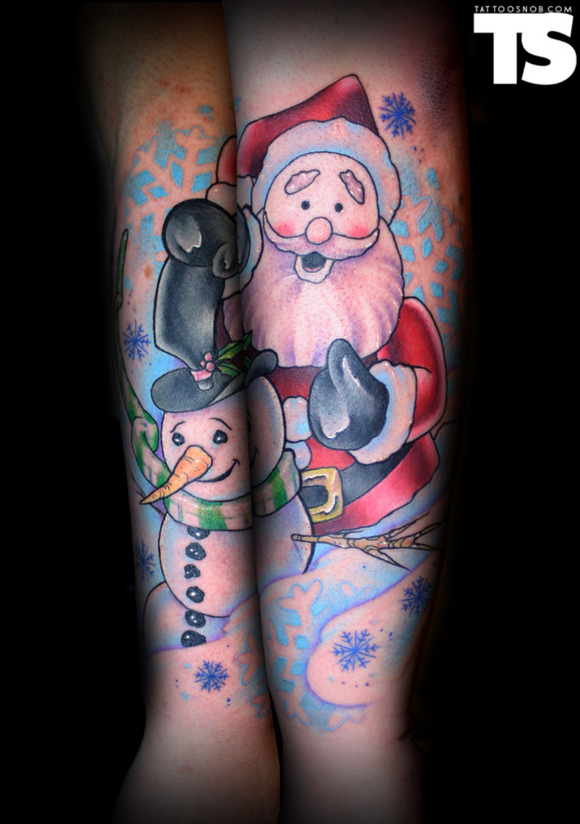 новогодние татуировки, новый год, татуировка