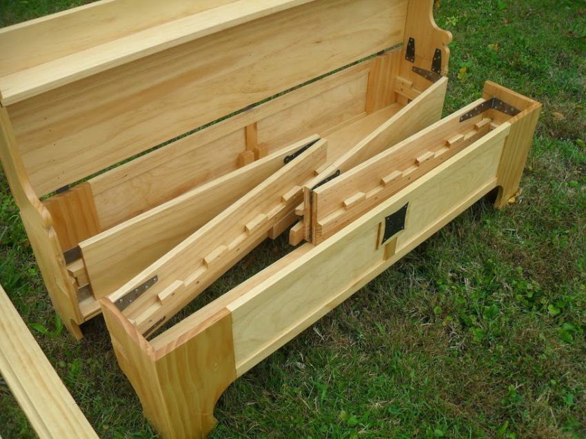 Двуспальная, раскладная, телескопическая, деревянная, кровать, из ящика