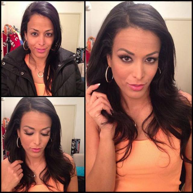 Порнозвезды до и после, макияж