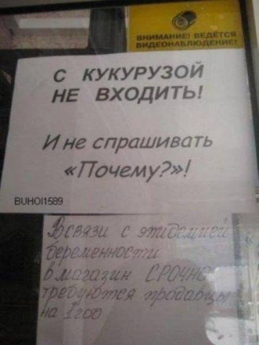 смешные надписи, прикольные объявления, маразмы 
