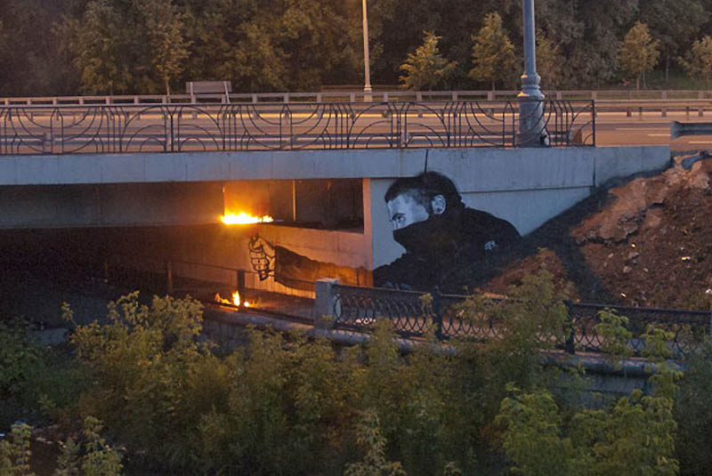 Лучшие примеры уличного искусства в России за 2013 год стрит-арт, уличные художники, рисунки на стенах, Лучшие примеры уличного искусства, Россия, 2013 год