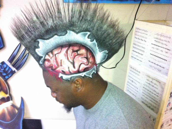 ирокез,реклама на голове, Джозеф Гэзми