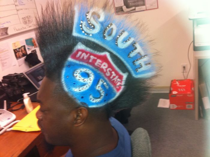 ирокез,реклама на голове, Джозеф Гэзми