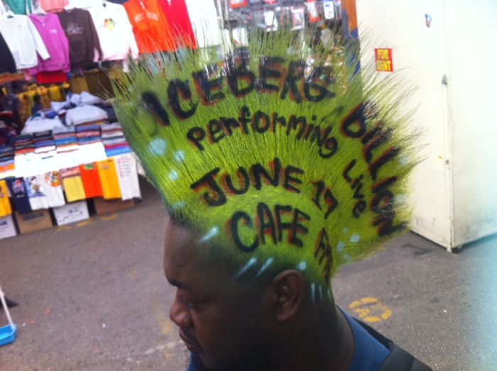 ирокез,реклама на голове, Джозеф Гэзми