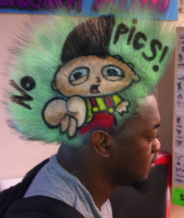 ирокез,реклама на голове, Джозеф Гэзми