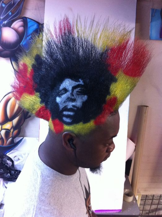 ирокез,реклама на голове, Джозеф Гэзми