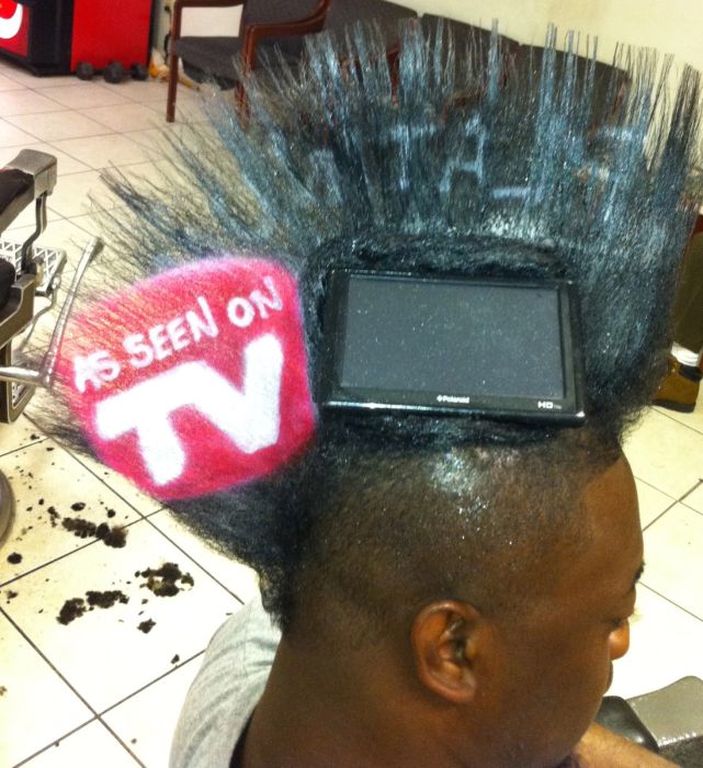 ирокез,реклама на голове, Джозеф Гэзми