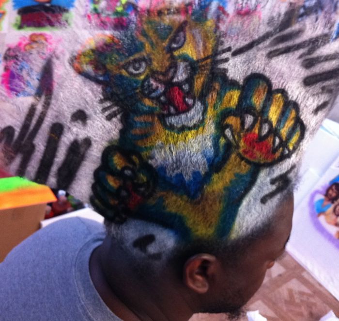 ирокез,реклама на голове, Джозеф Гэзми