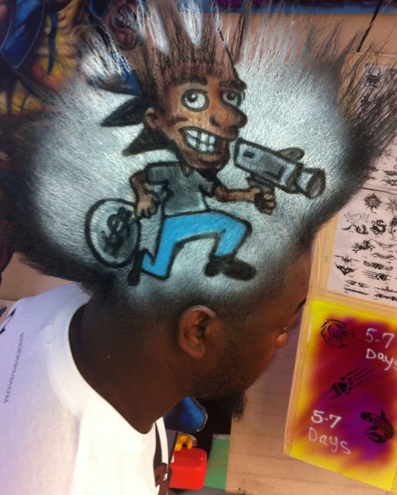 ирокез,реклама на голове, Джозеф Гэзми