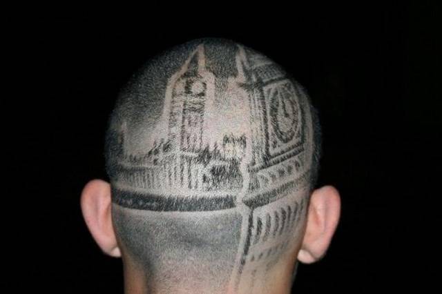 Необычные, выстриженные, узоры,на голове, модники, модные, прически