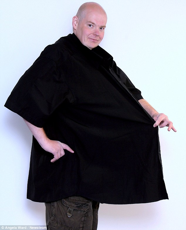 он смог, мужчина очень похудел