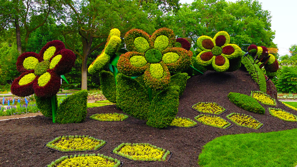 скульптуры из растений, фестиваль в Монреале, Mosaicultures Internationales de Montreal 2013