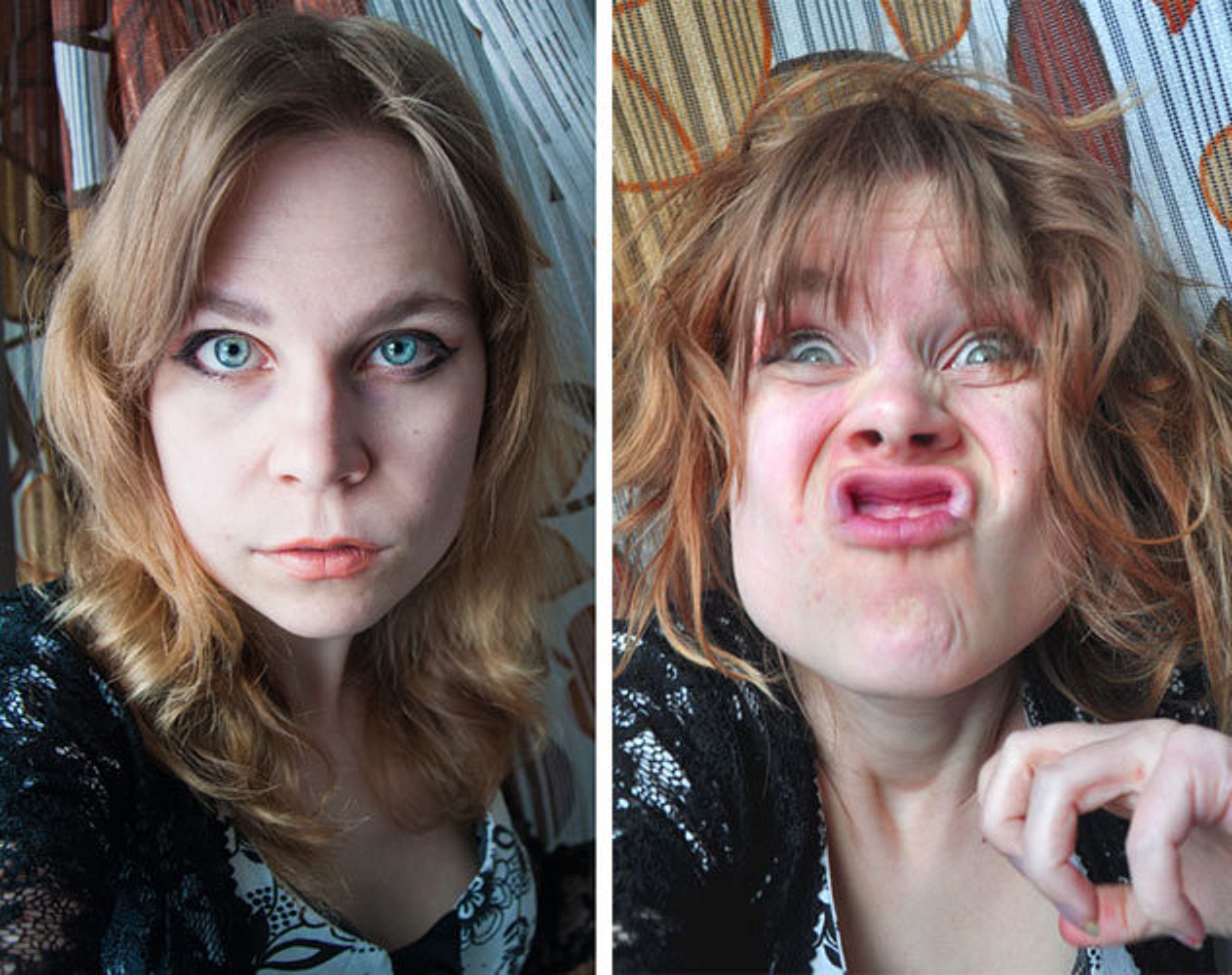 Симпатичные девушки корчат смешные рожи, девушки дурачатся