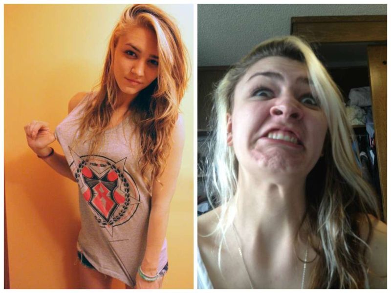 Симпатичные девушки корчат смешные рожи, девушки дурачатся