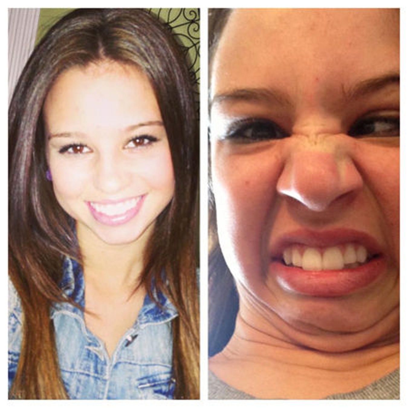 Симпатичные девушки корчат смешные рожи, девушки дурачатся