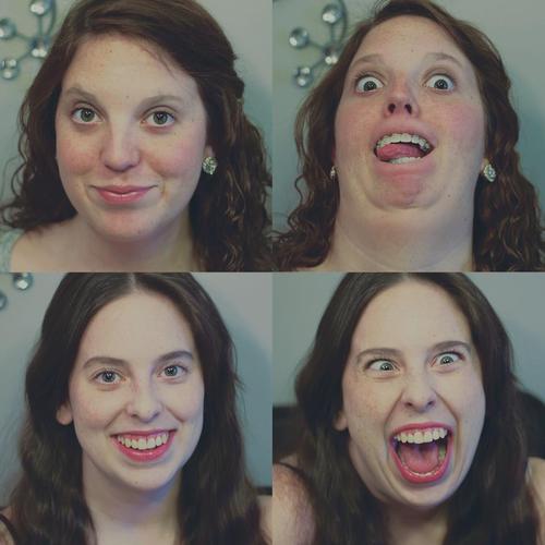 Симпатичные девушки корчат смешные рожи, девушки дурачатся