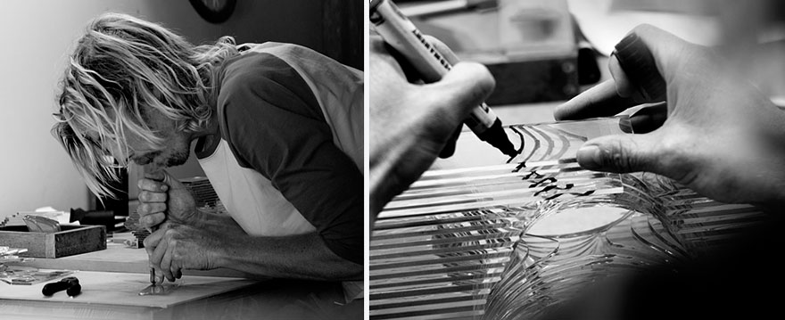 Художник создает потрясающие океанские волны из ламинированного стекла Океанские волны из стекла, Бен Янг, Ben Young, стеклянный океан