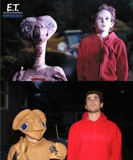 парни воссоздают плакаты кино, ребята повторяют плакаты фильмов