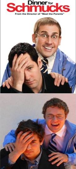 парни воссоздают плакаты кино, ребята повторяют плакаты фильмов