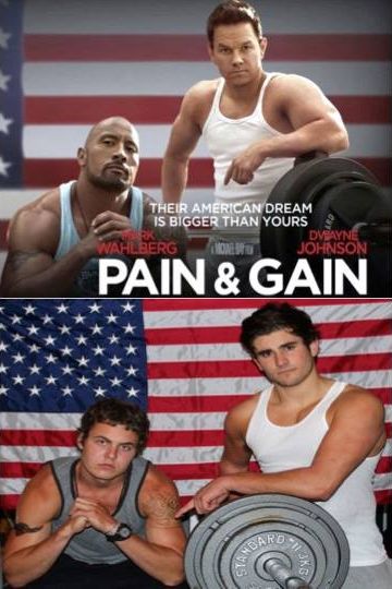 парни воссоздают плакаты кино, ребята повторяют плакаты фильмов