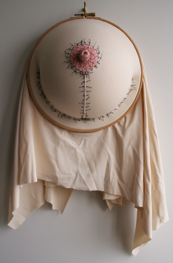 Салли Хеветт, Sally Hewett, Художница вышивает волосатые соски, растяжки, целлюлит 