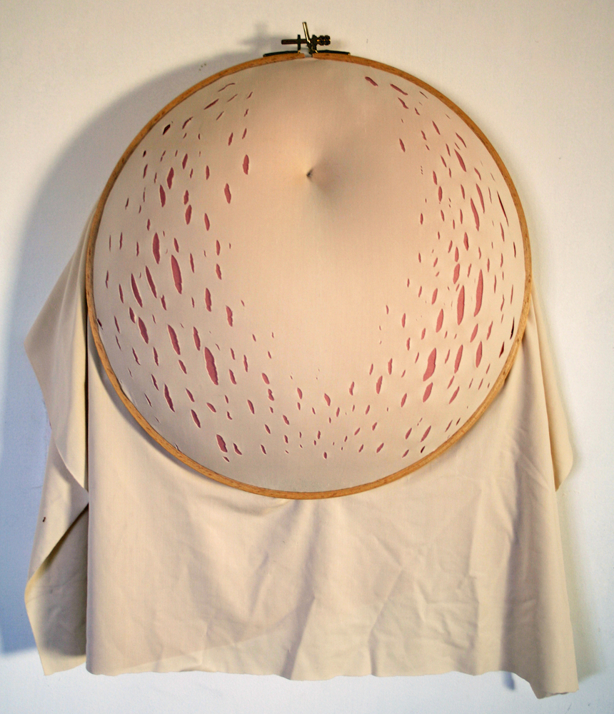 Салли Хеветт, Sally Hewett, Художница вышивает волосатые соски, растяжки, целлюлит 