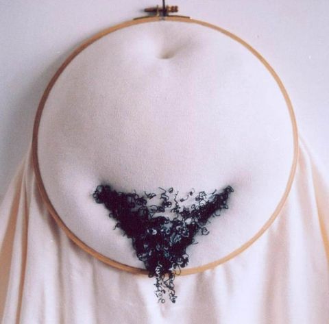 Салли Хеветт, Sally Hewett, Художница вышивает волосатые соски, растяжки, целлюлит 