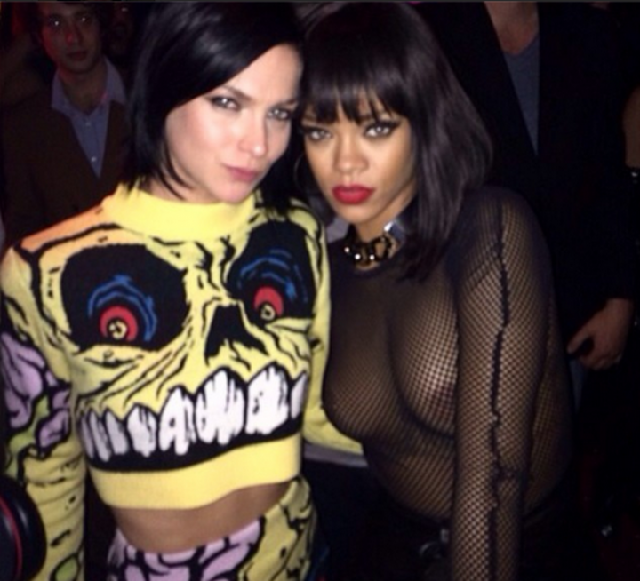  Balmain after-party Paris, Rihanna, Бесстыжий наряд Рианны