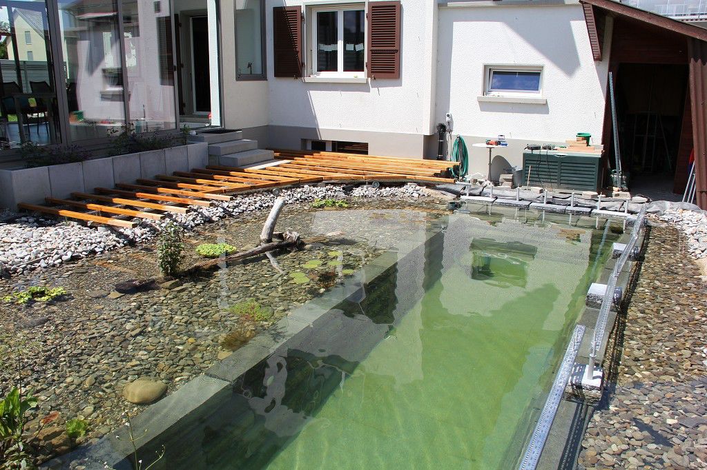 бассейн на заднем дворе, бассейн своими руками, бассейн дома