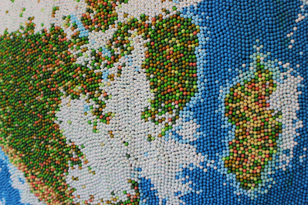 Глобус из спичек, планета Земля сделанная из спичек, Энди Иодер, Andy Yoder