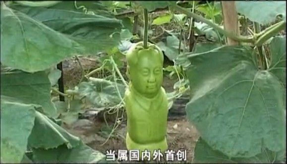 фрукты и овощи в виде знаменитостей, тыква в форме Мао Цзедуна